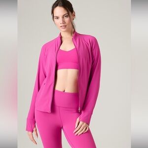 Athleta Salutation Jacket Iceplant Pink Small NWT